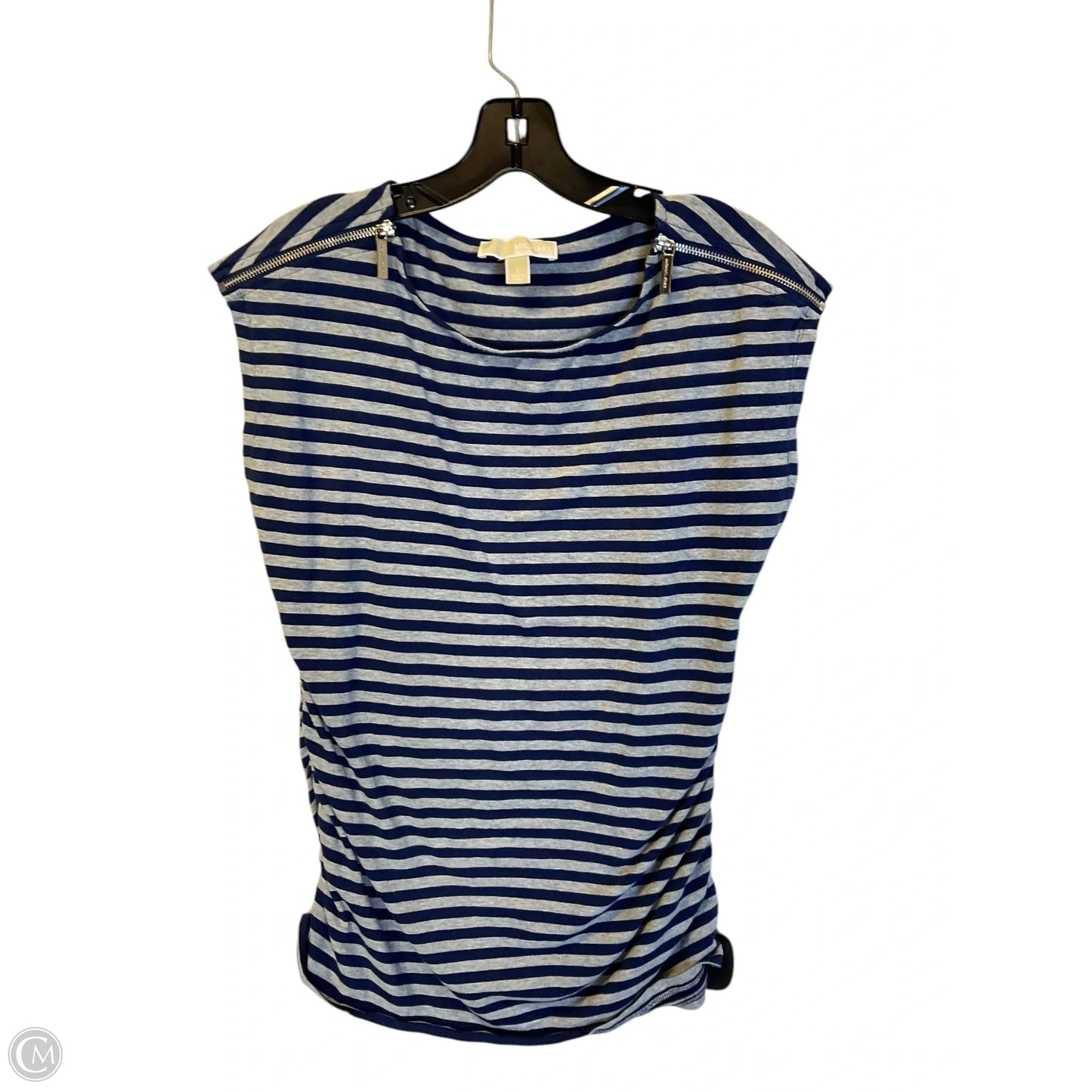 Top Short Sleeve By Michael By Michael Kors In Striped Pattern, Size: L
