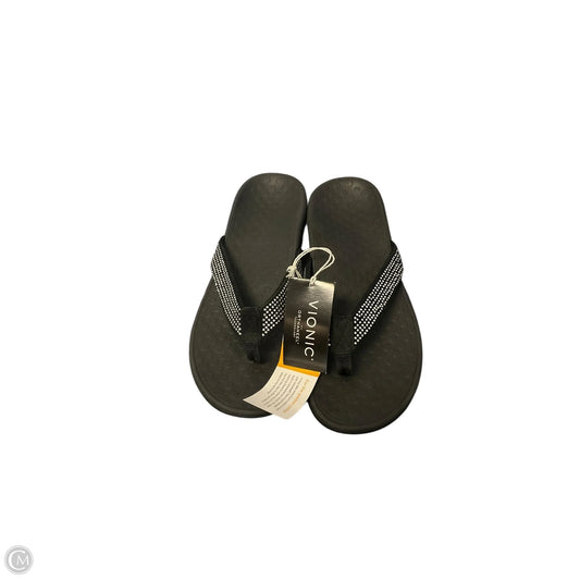 Sandals Flip Flops By Vionic In Black, Size: 8