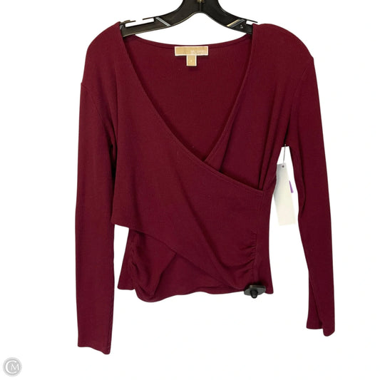 Top Long Sleeve By Michael By Michael Kors In Red, Size: S
