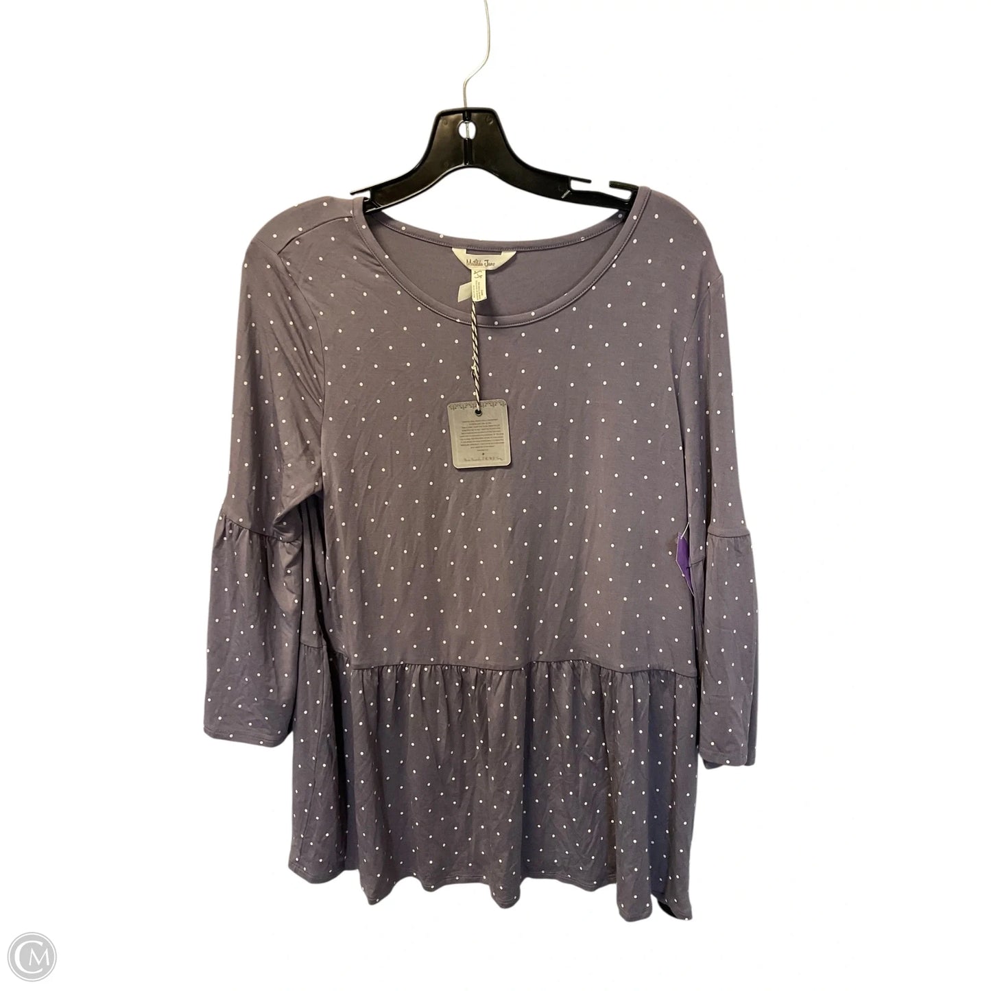 Top Long Sleeve By Matilda Jane In Polkadot Pattern, Size: L