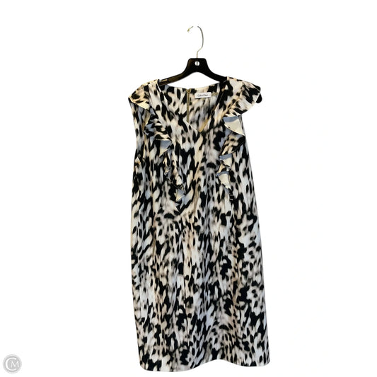 Dress Casual Midi By Calvin Klein In Beige, Size: 14