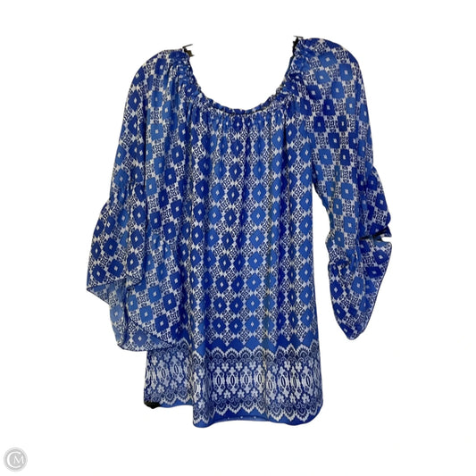 Top 3/4 Sleeve By Ivy Jane In Blue, Size: Xs