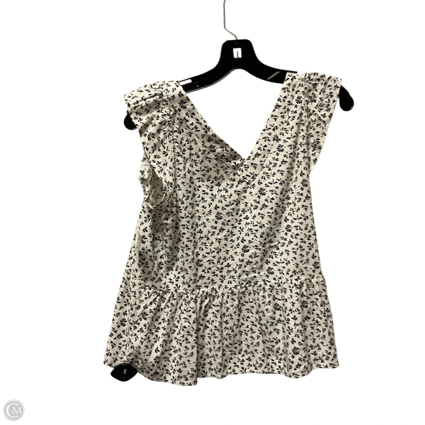 Top Sleeveless By Loft In Black & White, Size: Xs