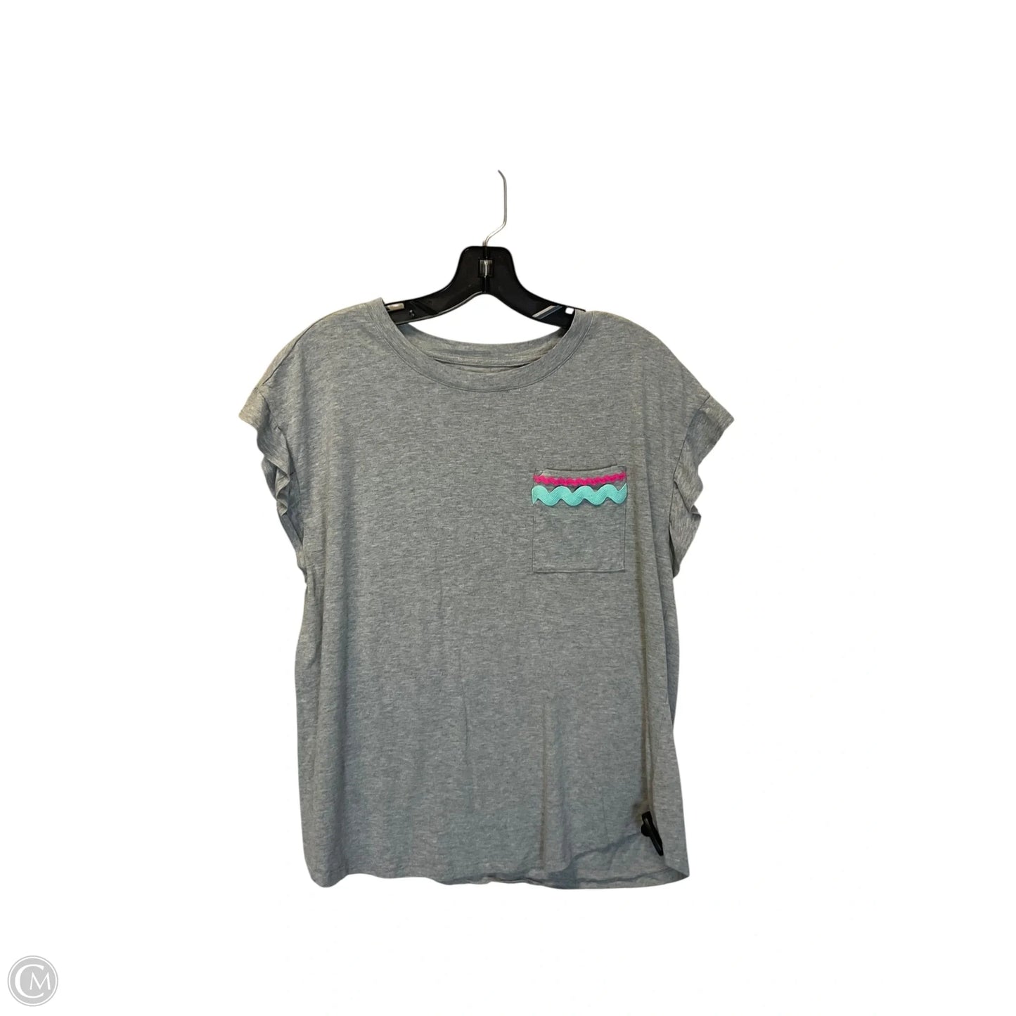 Top Short Sleeve By Crown And Ivy In Grey, Size: L