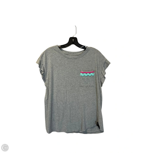 Top Short Sleeve By Crown And Ivy In Grey, Size: L