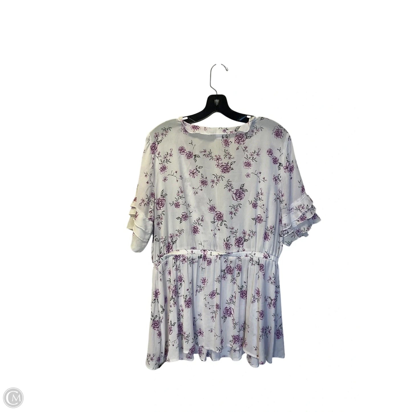 Top 3/4 Sleeve By Torrid In White, Size: 1x