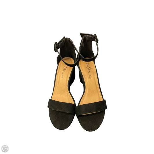 Sandals Heels Block By Clothes Mentor In Black, Size: 8