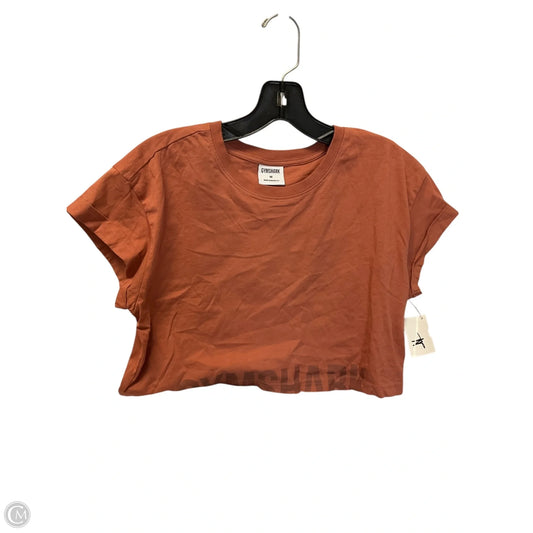 Athletic Top Short Sleeve By Gym Shark In Orange, Size: M