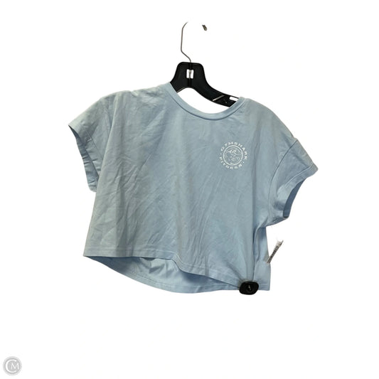 Athletic Top Short Sleeve By Gym Shark In Blue, Size: M