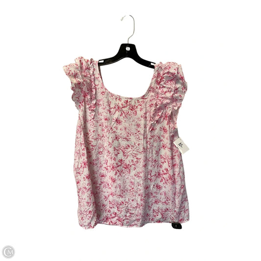 Top Short Sleeve By Almost Pink In Pink, Size: Xl