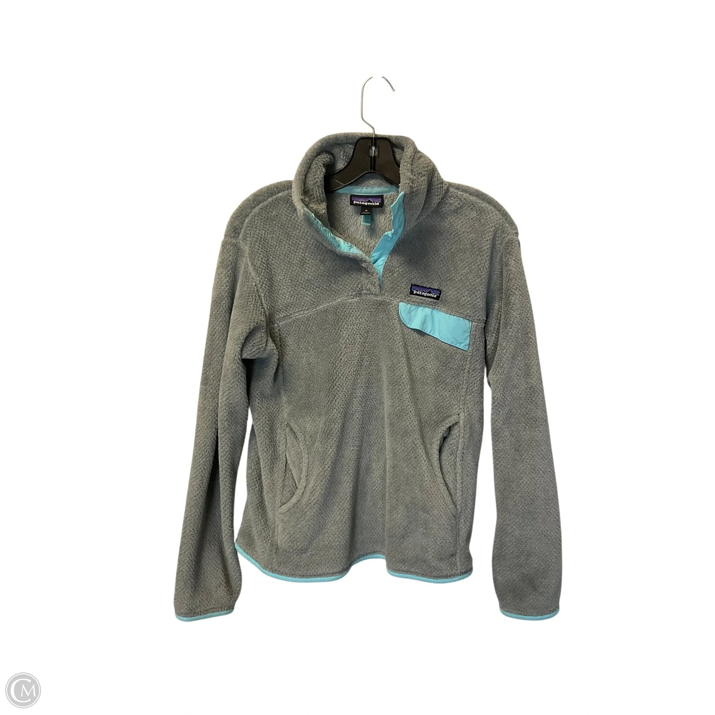 Sweatshirt Collar By Patagonia In Grey, Size: M