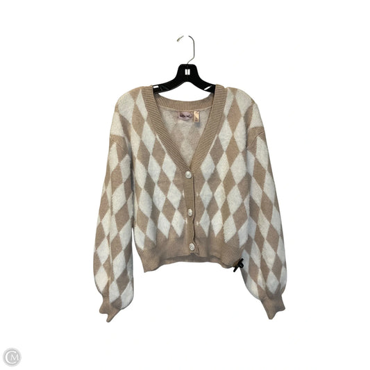 Sweater Cardigan By Willow & Root In Beige, Size: L