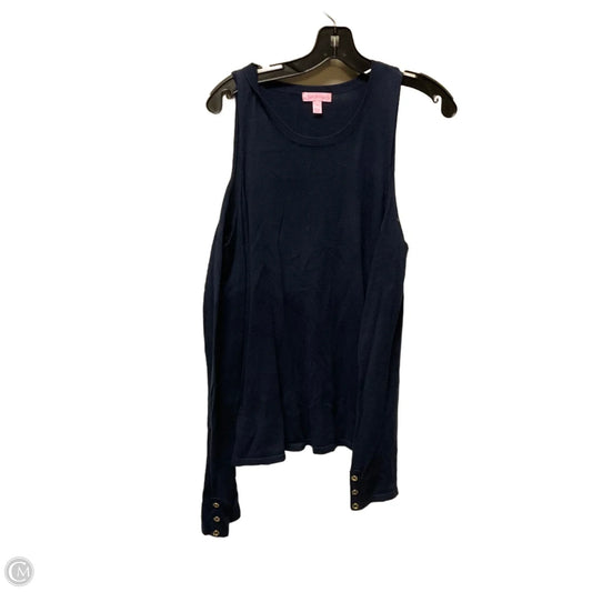 Top Long Sleeve Designer By Lilly Pulitzer In Navy, Size: L