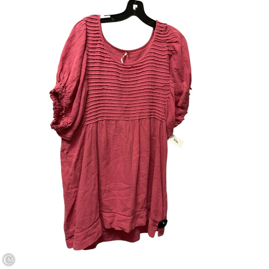 Top Short Sleeve By Free People In Pink, Size: M