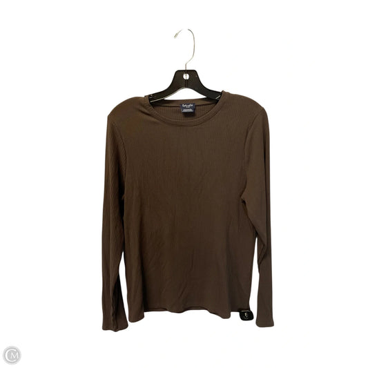 Top Long Sleeve By Splendid In Brown, Size: Xl