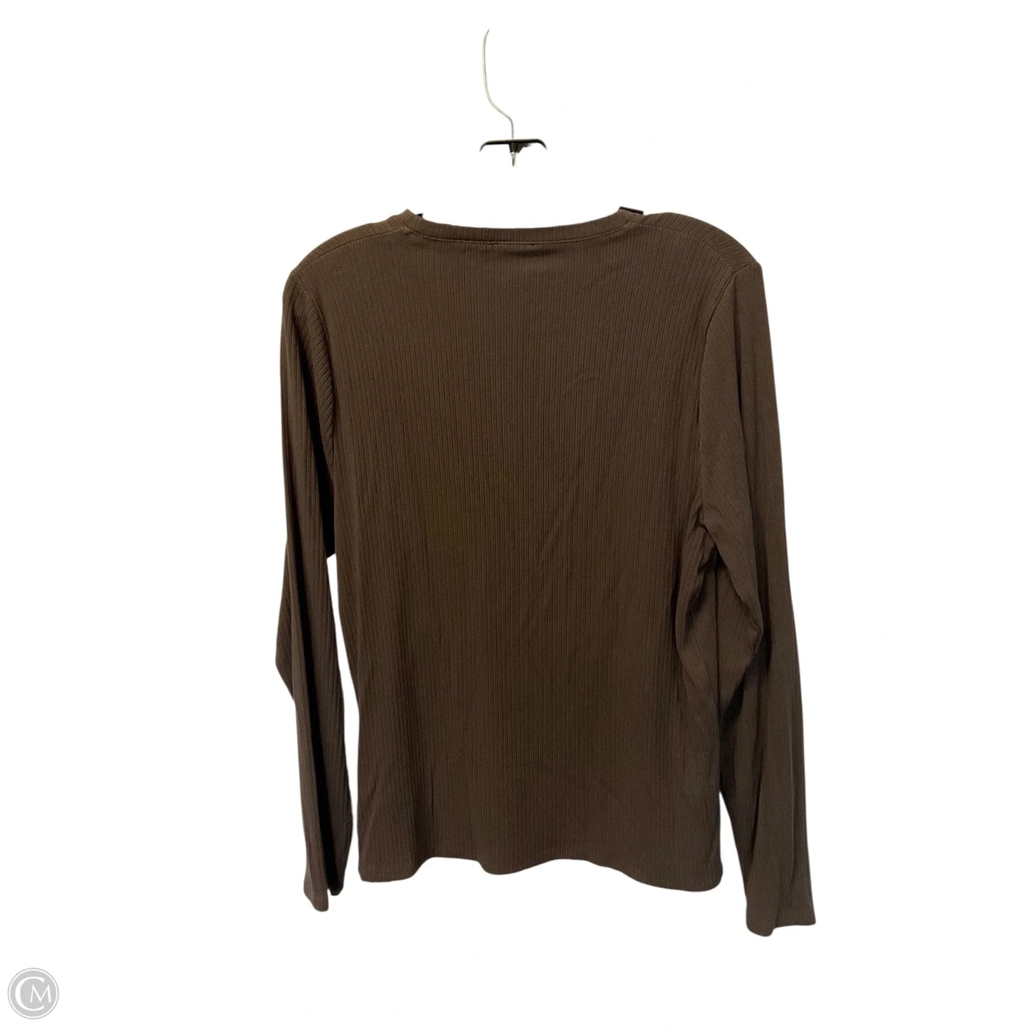 Top Long Sleeve By Splendid In Brown, Size: Xl