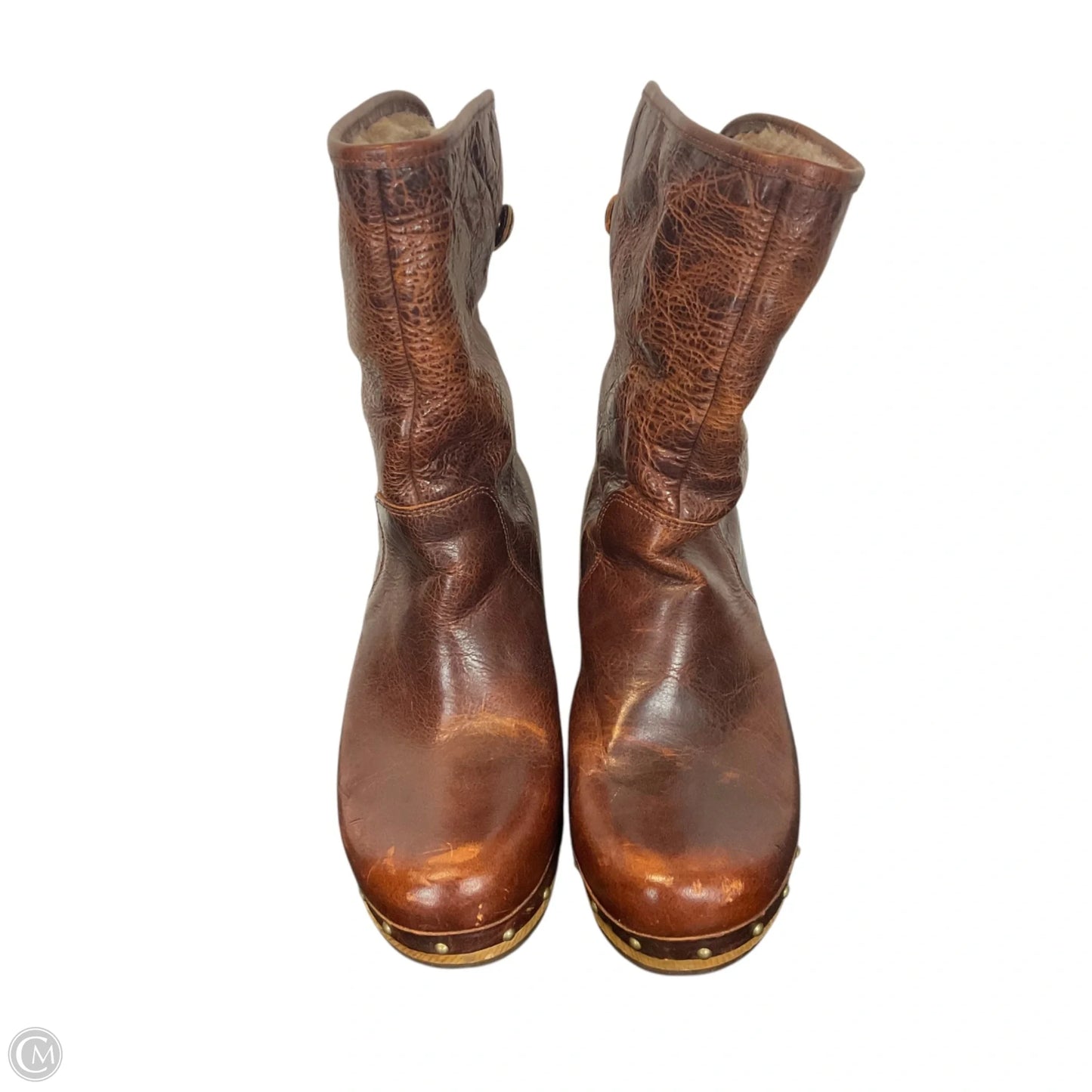 Boots Designer By Ugg In Brown, Size: 7