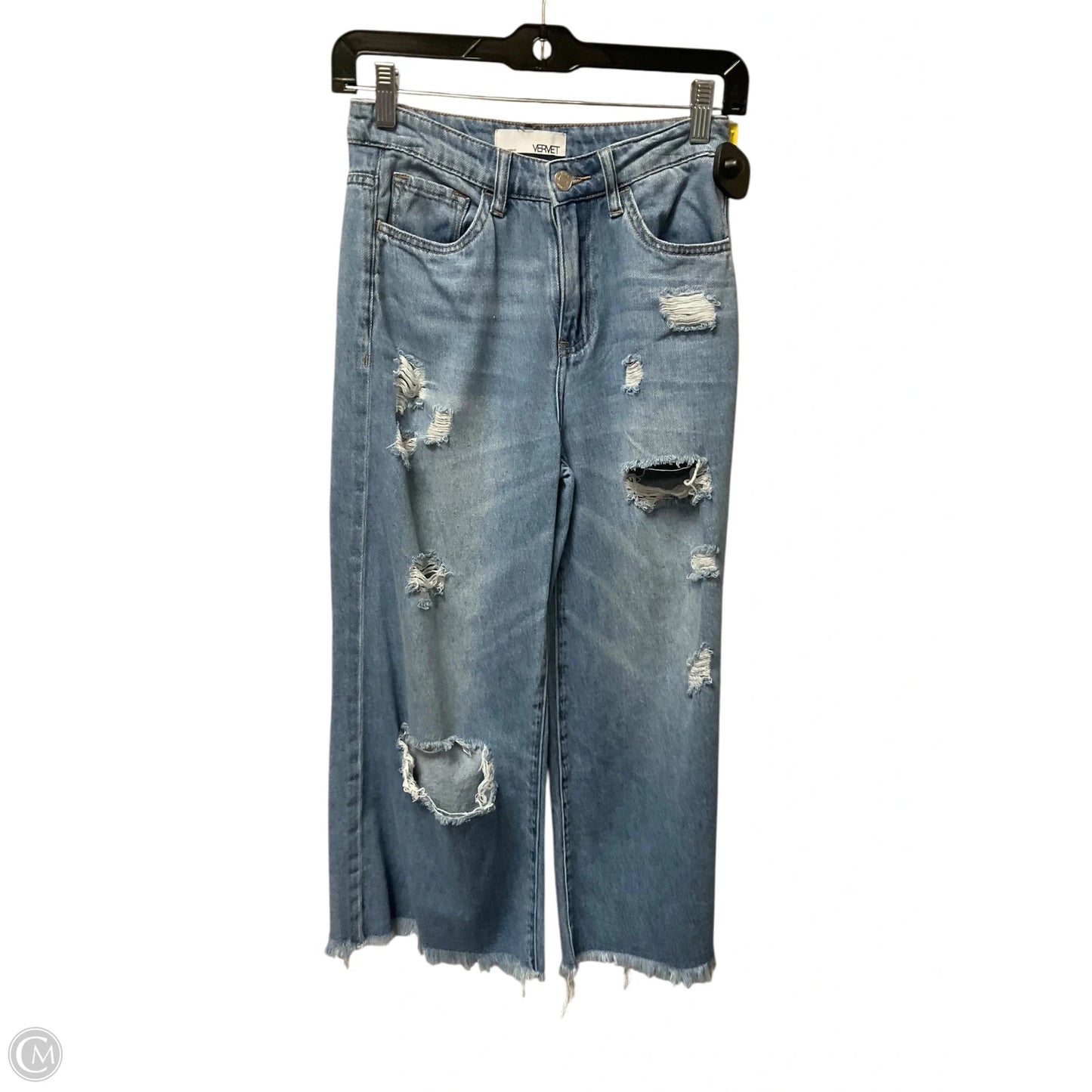 Jeans Wide Leg By Vervet In Blue Denim, Size: 0