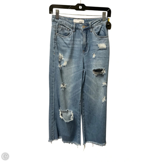 Jeans Wide Leg By Vervet In Blue Denim, Size: 0