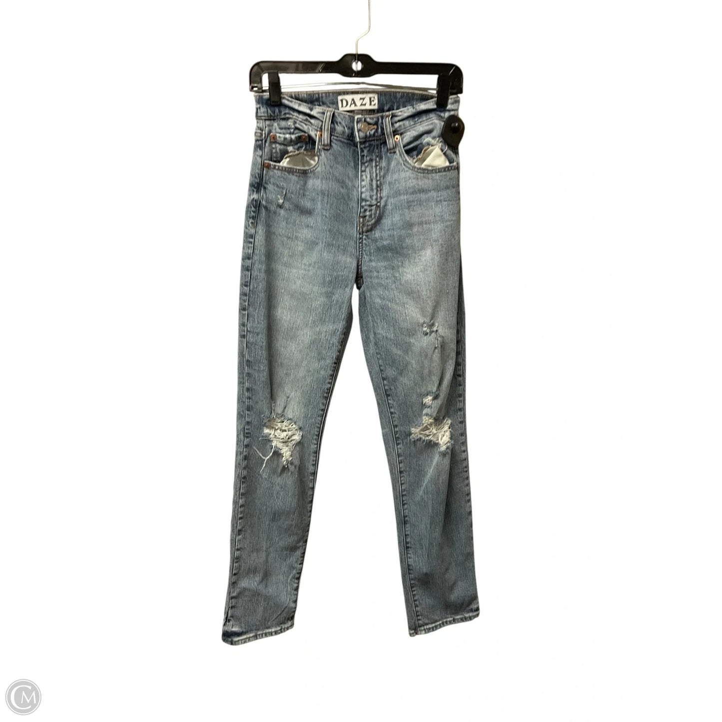 Jeans Straight By Daze Denim In Blue Denim, Size: 0