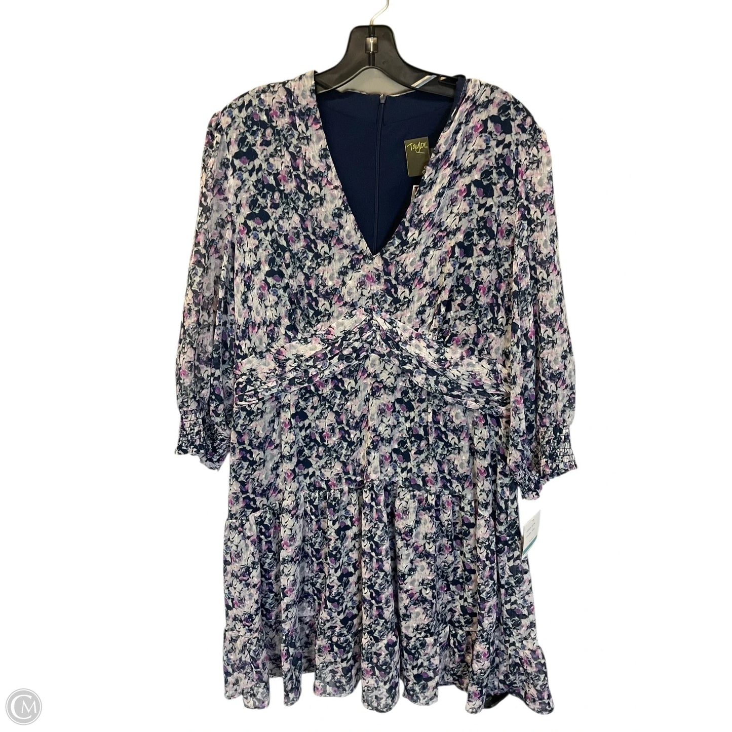 Dress Casual Midi By Taylor In Blue, Size: 16