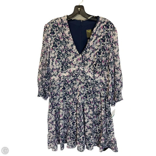 Dress Casual Midi By Taylor In Blue, Size: 16
