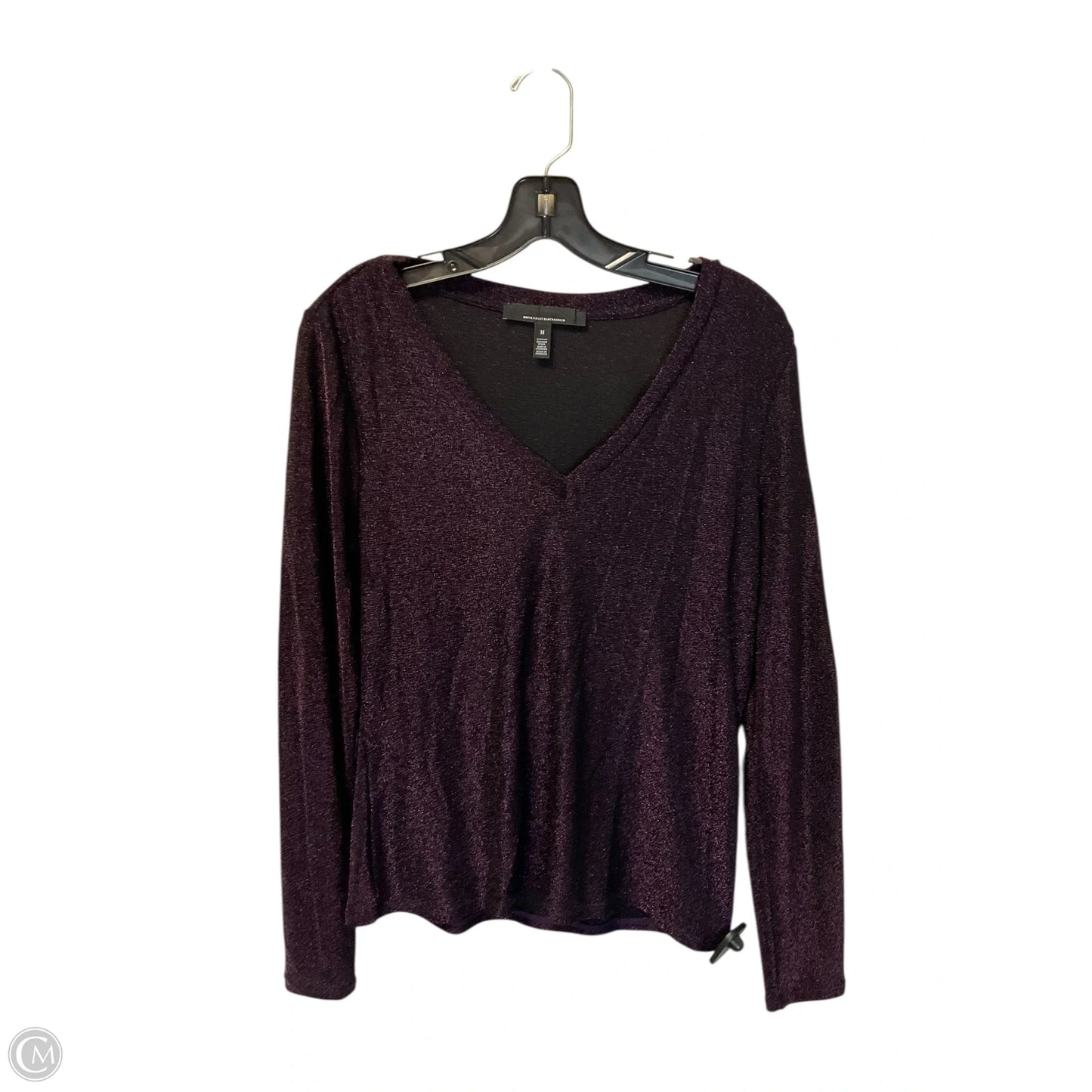 Top Long Sleeve By White House Black Market In Purple, Size: M