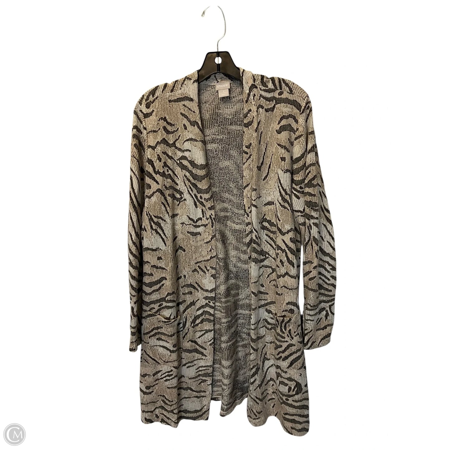 Cardigan By Chicos In Tan, Size: Xl