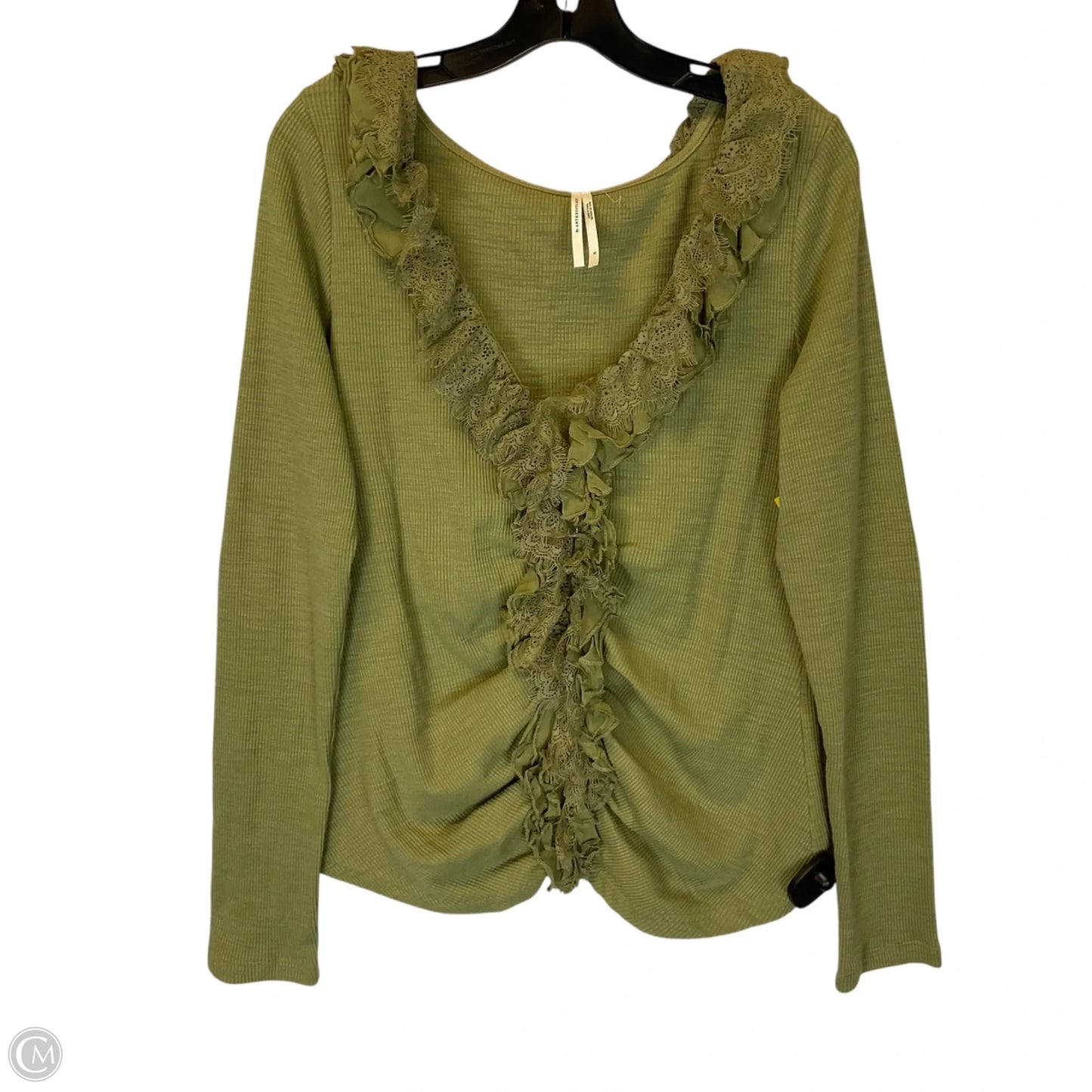 Top Long Sleeve By Anthropologie In Green, Size: Xl