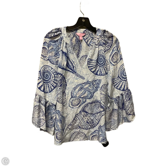 Top Long Sleeve Designer By Lilly Pulitzer In Blue, Size: Xxs