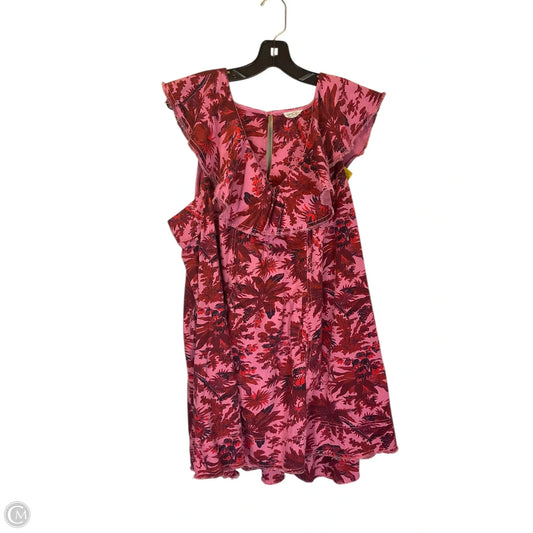 Dress Casual Short By Pilcro In Pink & Red, Size: Xl