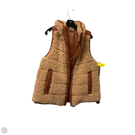 Vest Faux Fur & Sherpa By Tuckernuck In Brown, Size: L