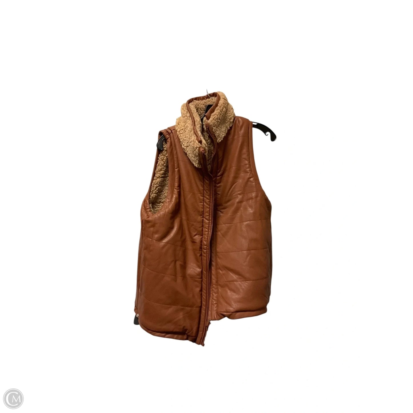 Vest Faux Fur & Sherpa By Tuckernuck In Brown, Size: L