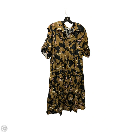 Dress Casual Maxi By Crosby In Black & Green, Size: L