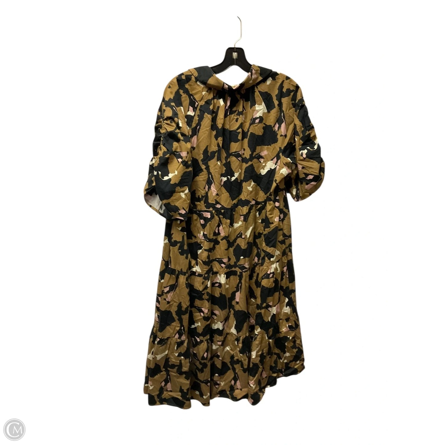 Dress Casual Maxi By Crosby In Black & Green, Size: L