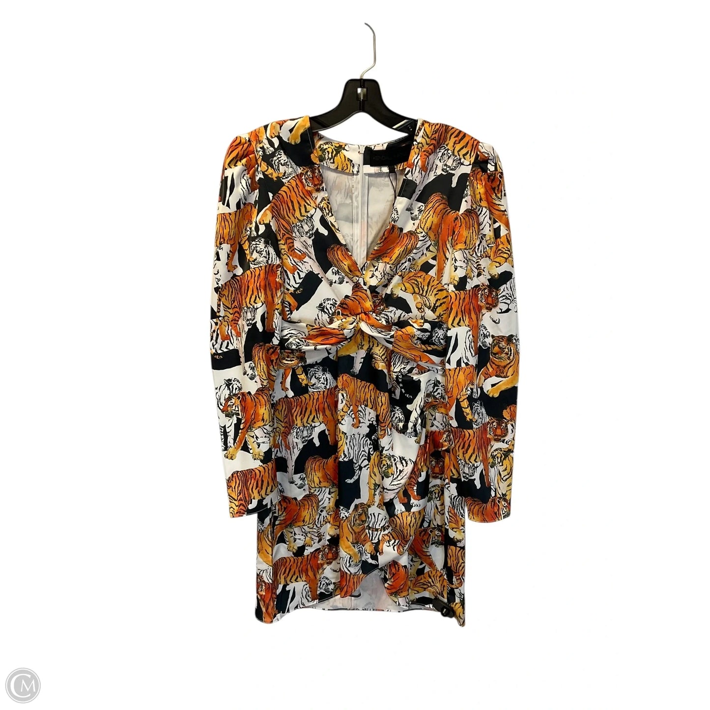 Dress Casual Short By Kendall + Kylie In Orange & White, Size: 10