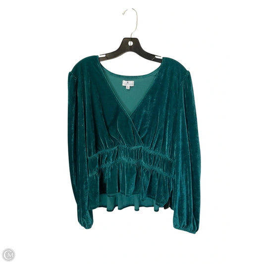 Top Long Sleeve By True Craft In Teal, Size: Xl
