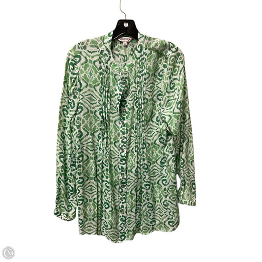 Top Long Sleeve By Nanette By Nanette Lepore In Green, Size: L