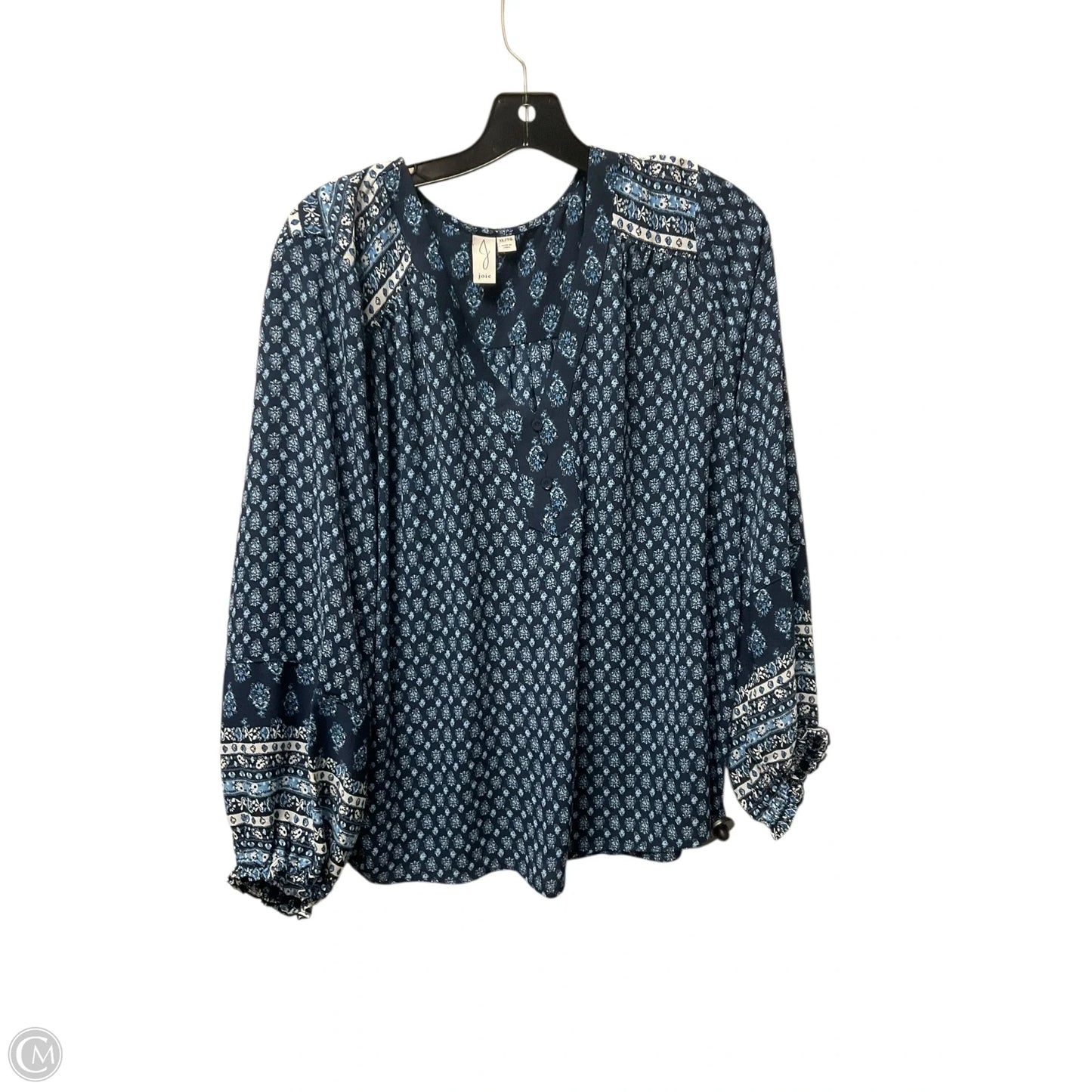 Top Long Sleeve By Joie In Blue, Size: Xl