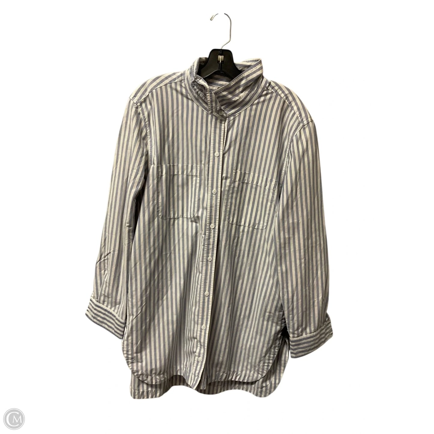 Top Long Sleeve By Athleta In Striped Pattern, Size: Xl