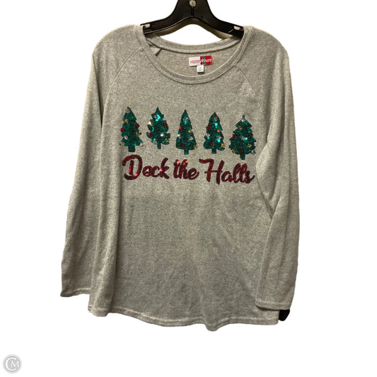 Top Long Sleeve Basic By Clothes Mentor In Grey, Size: M