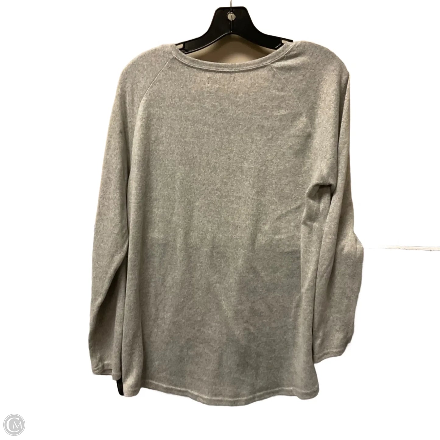 Top Long Sleeve Basic By Clothes Mentor In Grey, Size: M