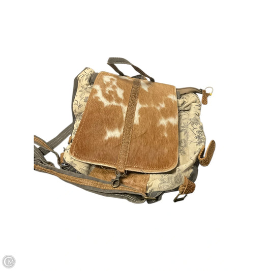 Backpack Leather By Myra, Size: Large