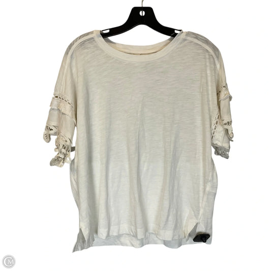 Top Short Sleeve Basic By Pilcro In White, Size: S