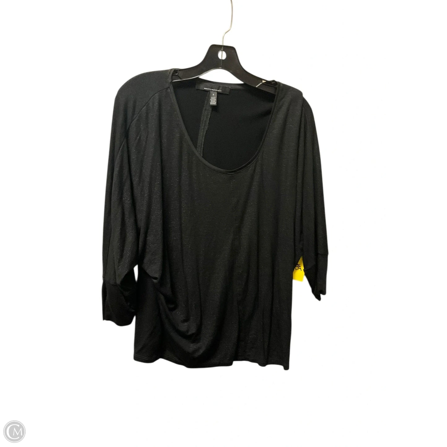Top 3/4 Sleeve Basic By White House Black Market In Black, Size: S