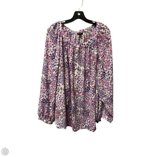 Top Long Sleeve By Talbots In Purple, Size: 3x