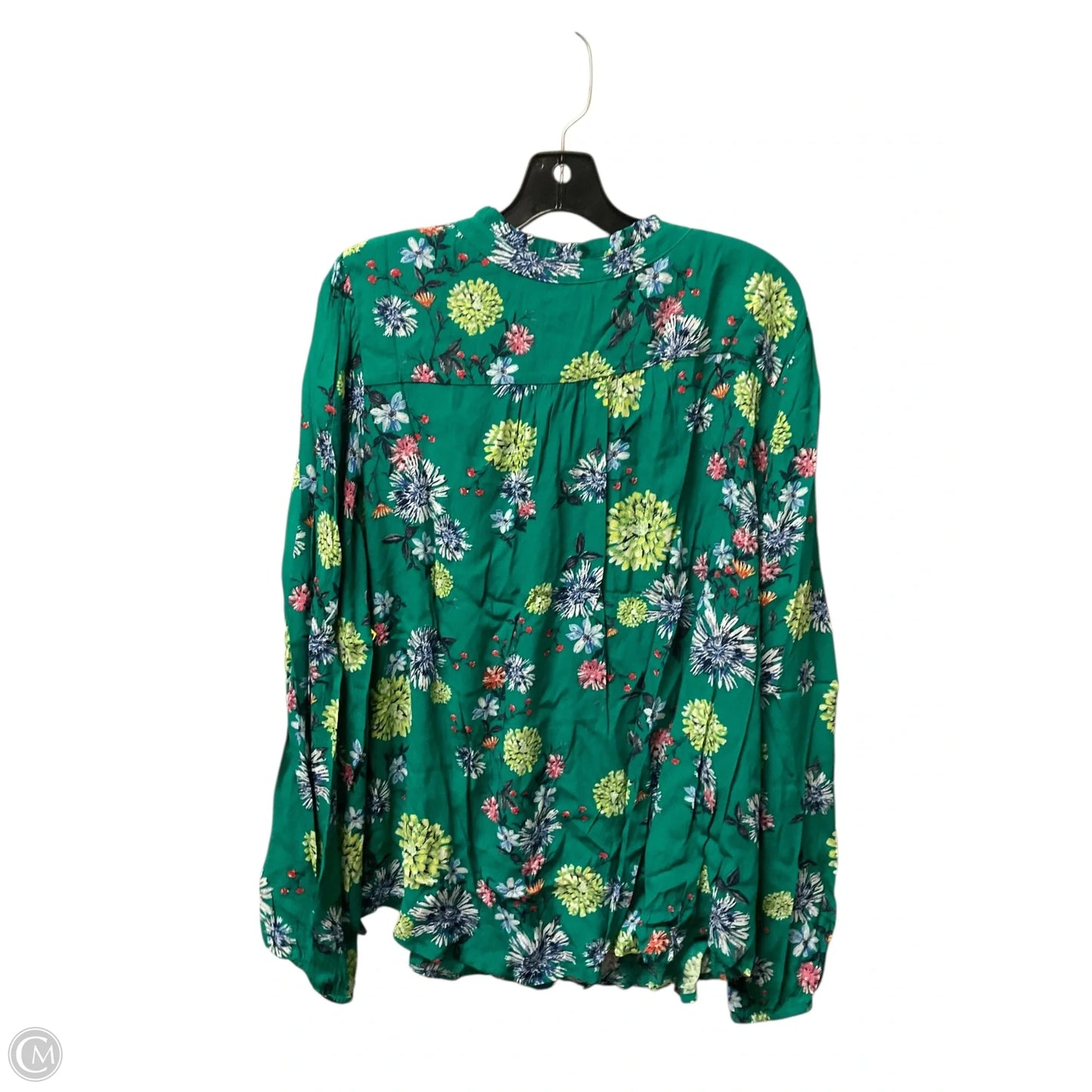 Top Long Sleeve By Loft In Green, Size: Xxl