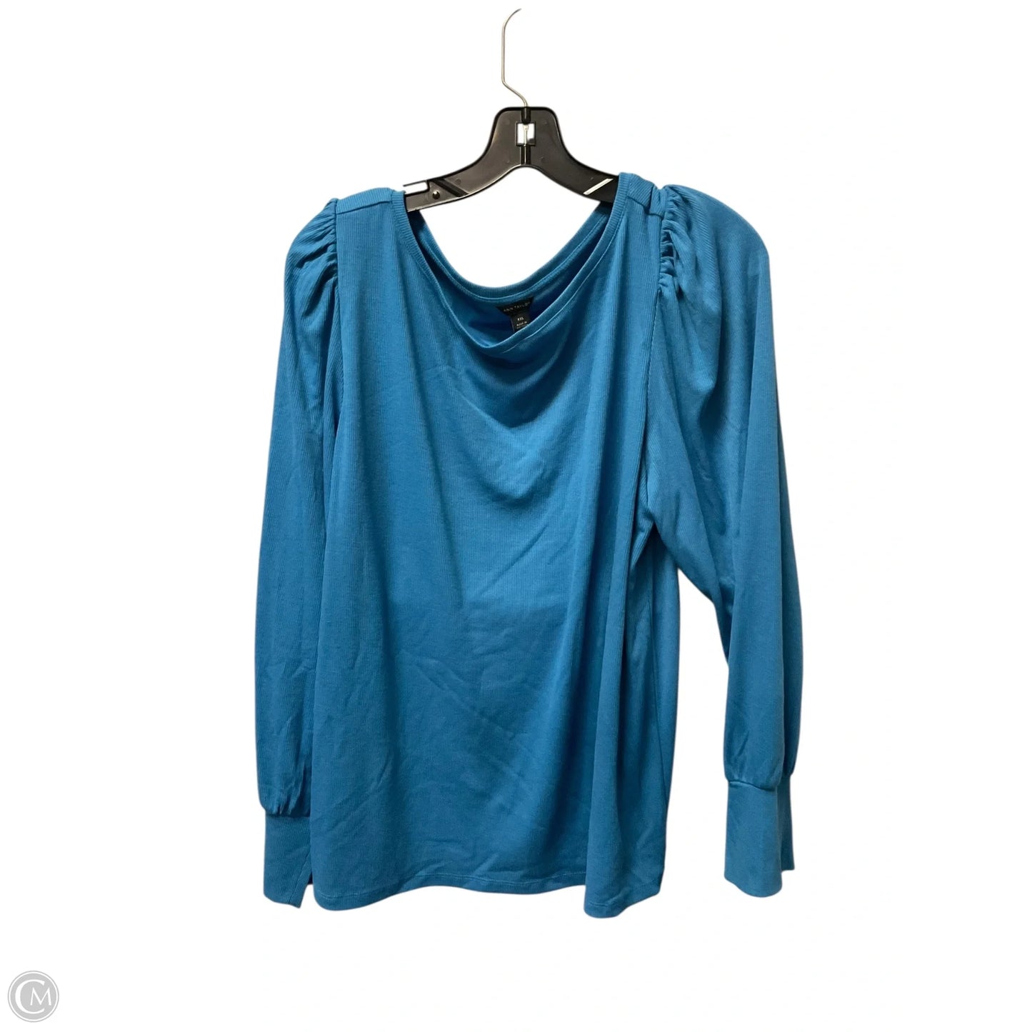 Top Long Sleeve Basic By Ann Taylor In Blue, Size: Xxl