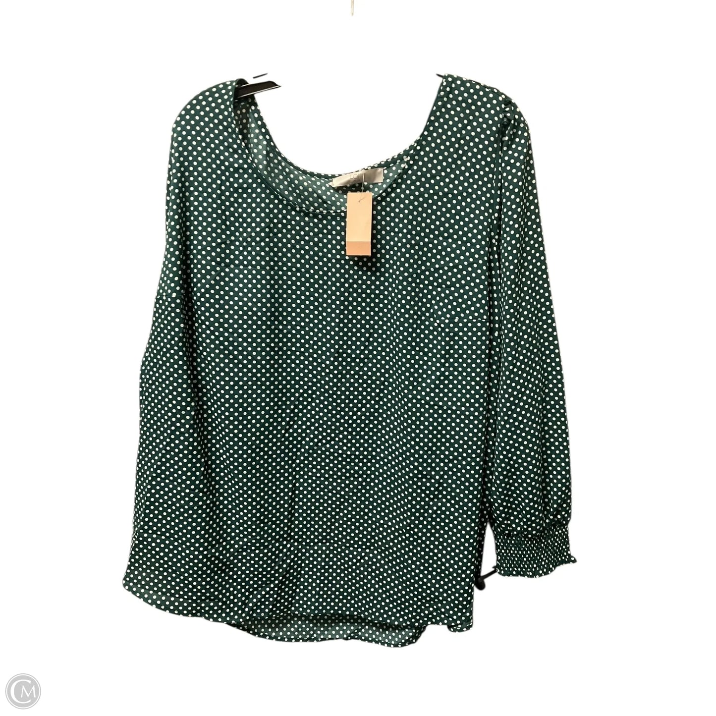 Top Long Sleeve Basic By Loft In Green, Size: 20