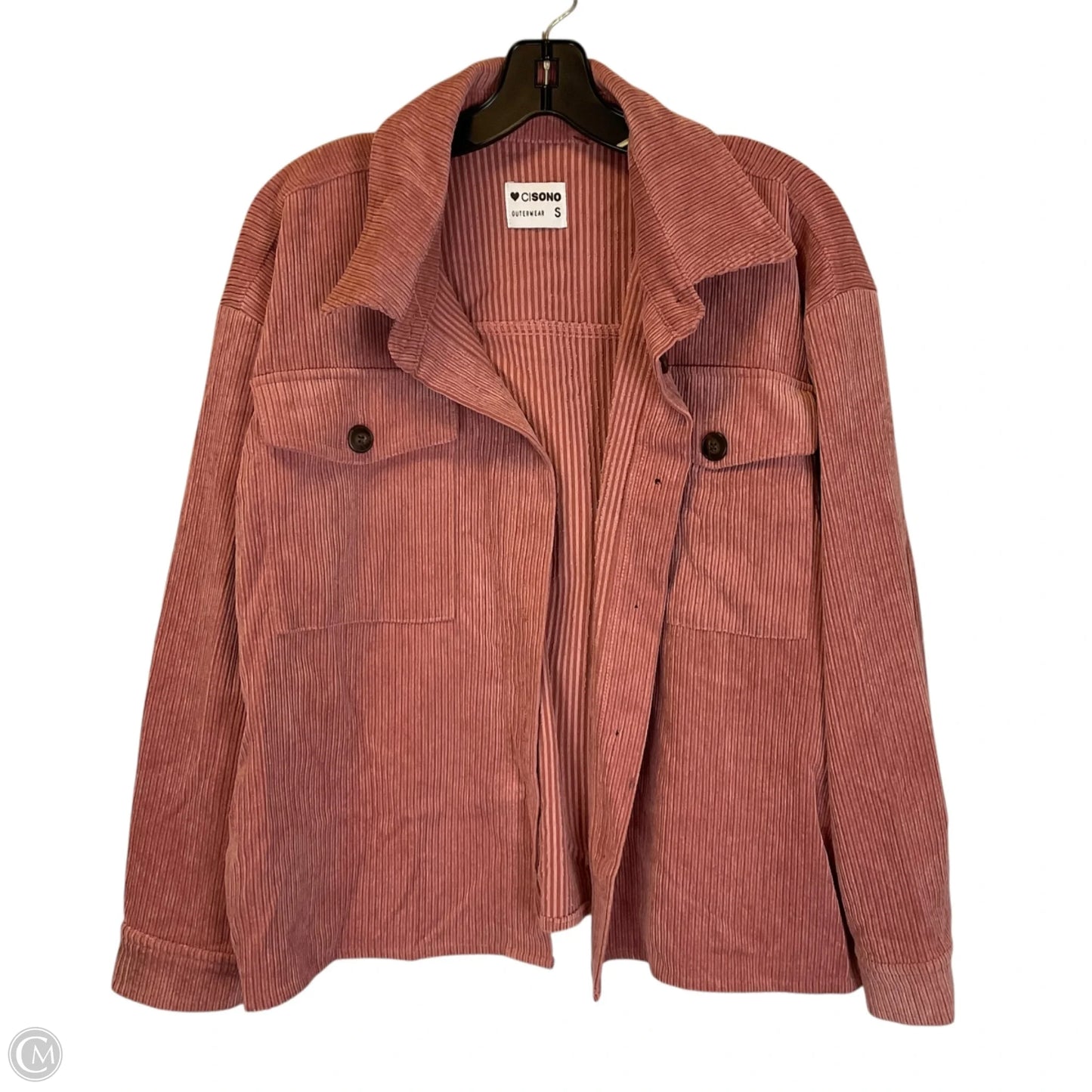 Jacket Shirt By Ci Sono In Pink, Size: S